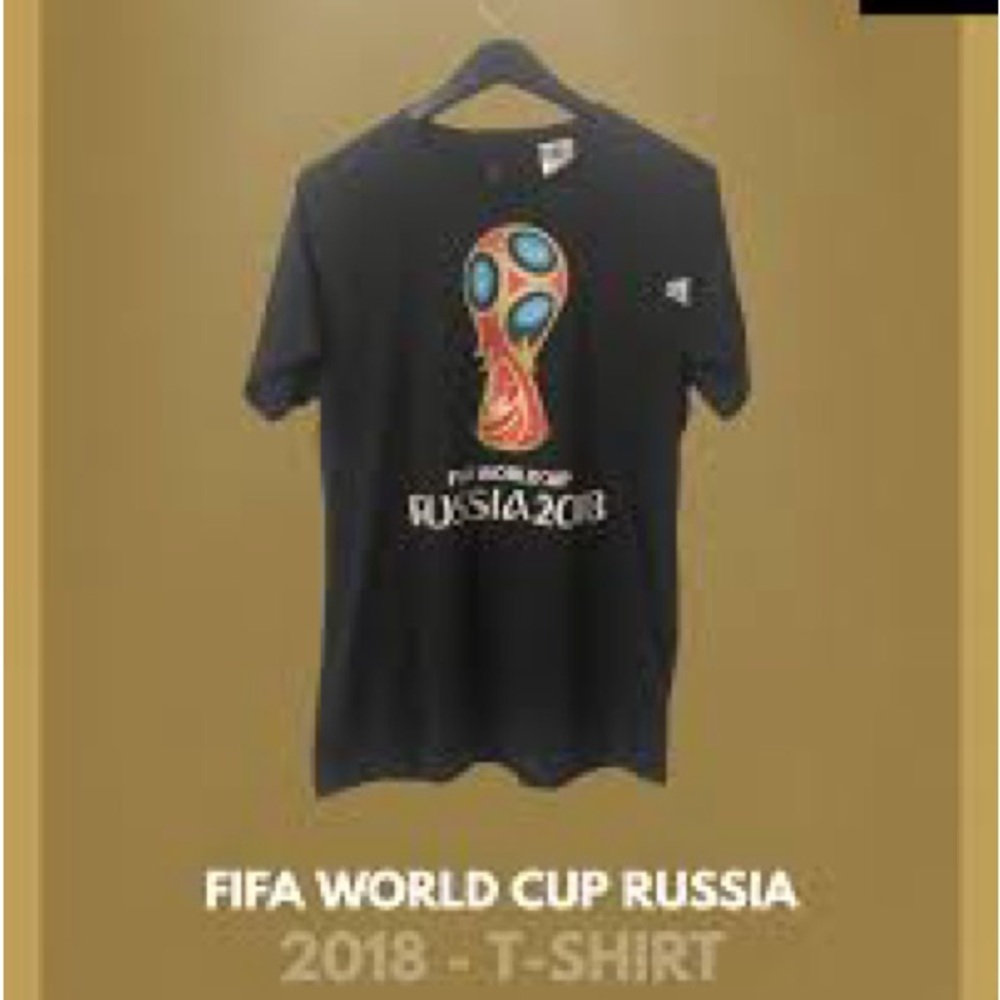 Adidas 2018 FIFA World Cup Russia Black Tee Size XL